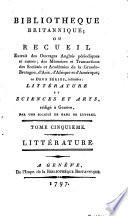 Bibliothèque britannique. Littérature