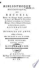 Bibliothèque britannique. Littérature