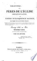 Bibliotheque choisie des peres d'eloquence sacree; par Marie-Nicolas-Silvestre Guillon ..
