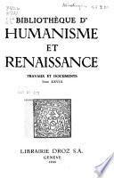 Bibliothèque d'humanisme et renaissance