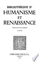 Bibliothèque d'humanisme et Renaissance