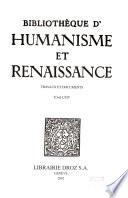 Bibliothèque d'humanisme et Renaissance