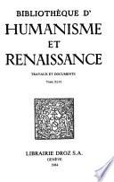 Bibliothèque d'humanisme et Renaissance