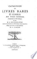 Bibliothèque de feu M. A. Rochebilière