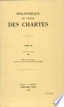Bibliotheque de L'Ecole des Chartes