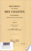 Bibliotheque de L'ecole Des Chartes