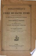 Bibliothèque de l'Ecole des hautes études