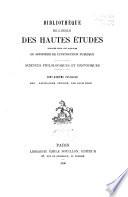 Bibliothèque de l'Ecole pratique des hautes études