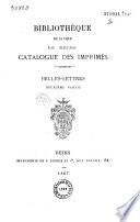 Bibliothèque de la ville de Reims. Catalogue des imprimés