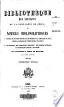 Bibliothèque des écrivains de la Compagnie de Jésus