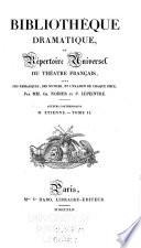 Bibliothèque dramatique, or Répertoire universel du théâtre français