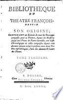 Bibliotheque du théatre françois, depuis son origine