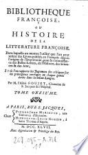Bibliothèque françoise ou Histoire de la littérature françoise