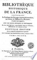 Bibliothèque historique de la France