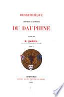 Bibliothèque historique et littéraire du Dauphiné ...: Allard, G. Oeuvres diverses