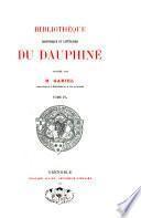 Bibliothèque historique et littéraire du Dauphiné