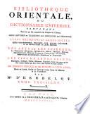 Bibliotheque orientale, ou Dictionnaire universel