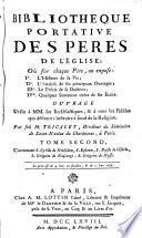 Bibliotheque portative des peres de l'église