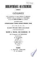 Bibliothèque Quatremère... catalogue d'une collection de livres précieux et importants... quatrième partie...