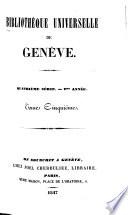 Bibliotheque universelle de Genève et archives des sciences physiques et naturelles