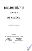 Bibliothèque universelle de Genève