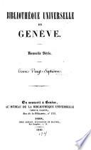 Bibliothèque universelle de Genéve