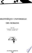 Bibliothèque universelle des romans