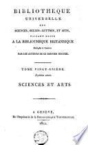 Bibliothèque universelle des sciences, belles-lettres, et arts