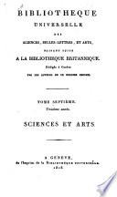 Bibliothèque universelle des sciences, belles-lettres, et arts