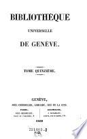 Bibliotheque universelle des sciences, belleslettres, et arts, faisant suite a la Bibliotheque Britannique