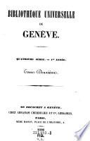 Bibliotheque universelle des sciences, belleslettres, et arts, faisant suite a la Bibliotheque Britannique