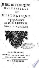 Bibliotheque universelle et historique de l'annee ...