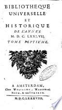 Bibliotheque universelle et historique de l'annee ...