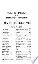 Bibliothèque universelle et revue de Genève