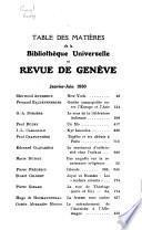 Bibliothèque universelle et revue de Genève
