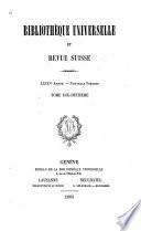 Bibliothèque universelle et revue suisse