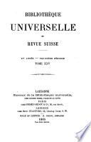 Bibliothèque universelle et revue suisse