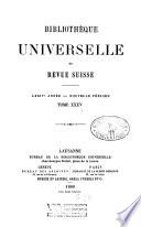 Bibliothèque universelle et revue suisse