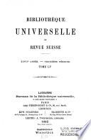 Bibliothèque universelle et revue suisse