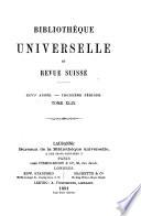 Bibliothèque universelle et revue suisse