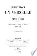 Bibliothèque universelle et revue suisse