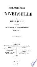 Bibliothèque universelle et revue suisse