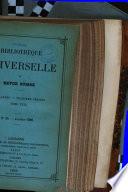 Bibliothèque universelle et revue suisse