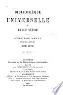Bibliothèque universelle et revue suisse