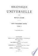 Bibliothèque universelle et revue suisse