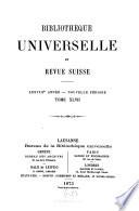 Bibliothèque universelle et revue suisse