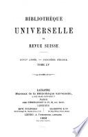 Bibliothèque universelle et revue suisse