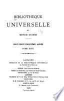 Bibliothèque universelle et revue suisse