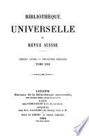 Bibliothèque universelle et revue suisse
