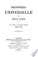 Bibliothèque universelle et revue suisse
